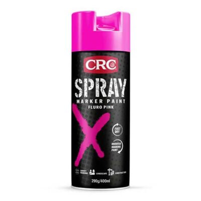 CRC SPRAY MARKER PAINT FLURO PINK AEROSOL 400ML