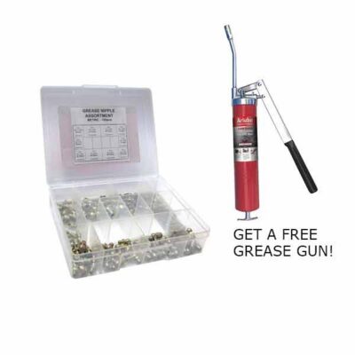 ARLUBE 100PC IMPERIAL GREASE NIPPLE ASSORTMENT KIT