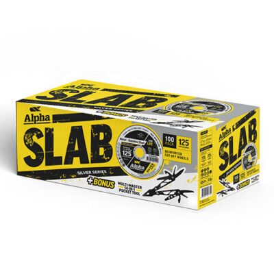 ALPHA 125 X 1.0MM CUTTING DISC SLAB SILVER (BOX OF 100)