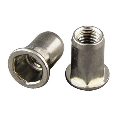 M6x3.0 ** HEX ** STAINLESS STEEL FLANGED INSERT
