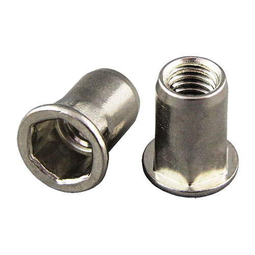 M6x3.0 ** HEX ** STAINLESS STEEL FLANGED INSERT