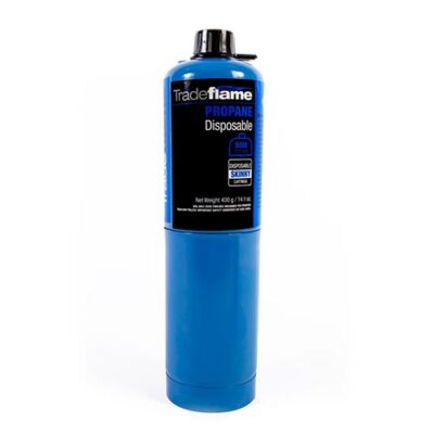 TRADEFLAME 400grm "BLUE" PROPANE DISPOSABLE GAS CARTRIDGE