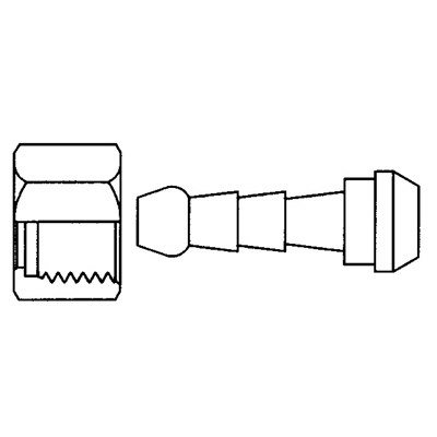TITON 3/16 HOSE x 1/8 BSPP SWIVEL CONNECTOR
