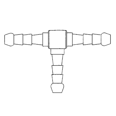 TITON 1/4 HOSE BARBED AIRLINE TEE