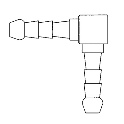 TITON 3/8 HOSE BARBED AIRLINE ELBOW