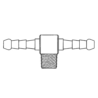 TITON 1/2 HOSE x 1/2 BSPT MALE BRANCH TEE