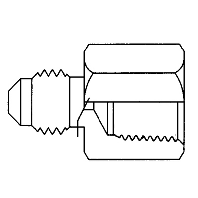 TITON 46X4X4 1/4 FEMALE FLARE UNION