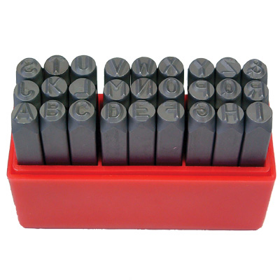 BEST 6mm LETTER STAMP SET AZ&