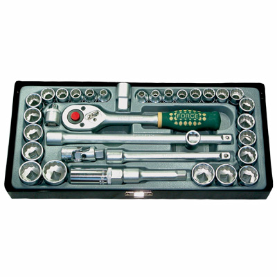 FORCE 3/8DRV 35PC AF-MM SOCKET SET