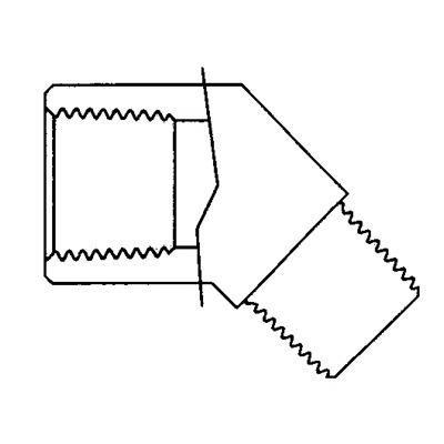 TITON 1/8 45o M/F ELBOW