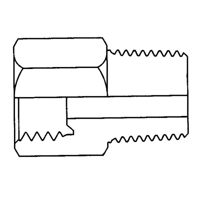 TITON 5/16 TUBE x 1/4 BSPT INVERTEDFLARE MALE CONNECTOR