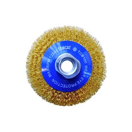 JOSCO 100mm 14 x 2 BEVEL BRUSH BRASS COATED